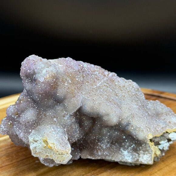 Amethyst Sugar Druzy Pine Cluster with Goethite Inclusions Raw Specimen Crystal - Picture 5 of 10
